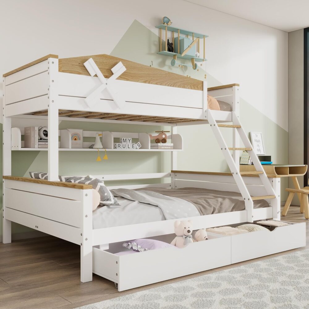 Haus-Etagenbett mit Stauraum 90x200 cm – Bild 4