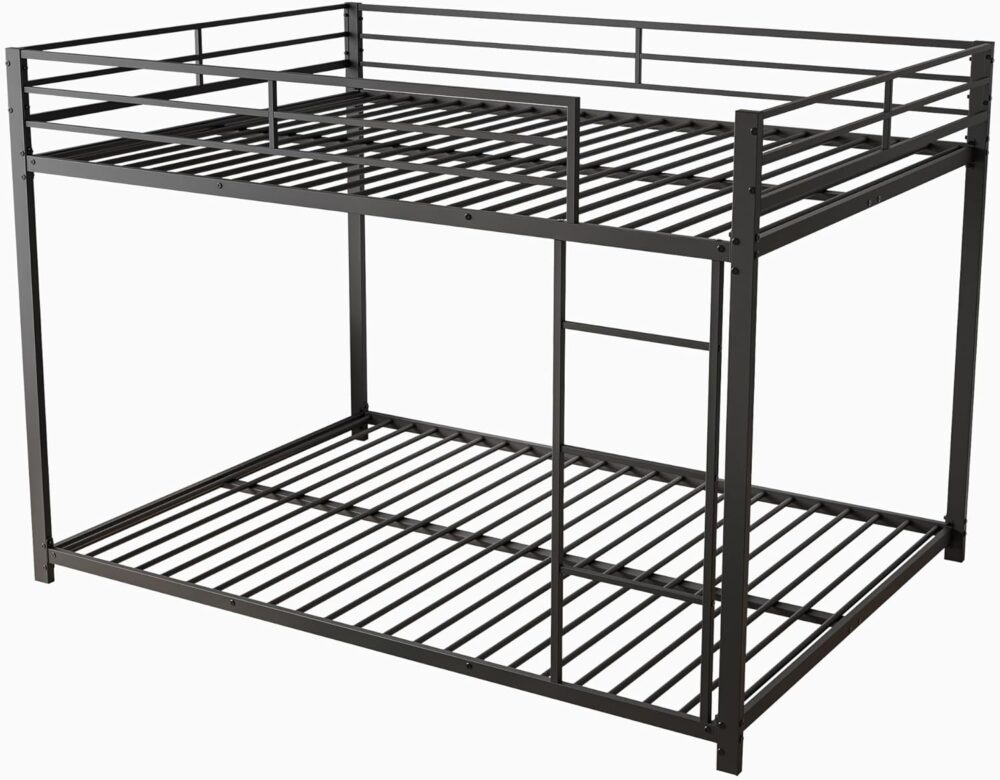 "Metall-Etagenbett 140 x 200 cm – Kinder-Etagenbett, Doppelbett mit Lattenrost und Absturzsicherung, für Jungen und Erwachsene (Schwarz, 140 x 200 cm)" – Bild 5