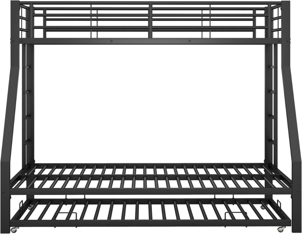 Metall Etagenbett Schwarz 90x200 cm mit Leiter – Bild 5