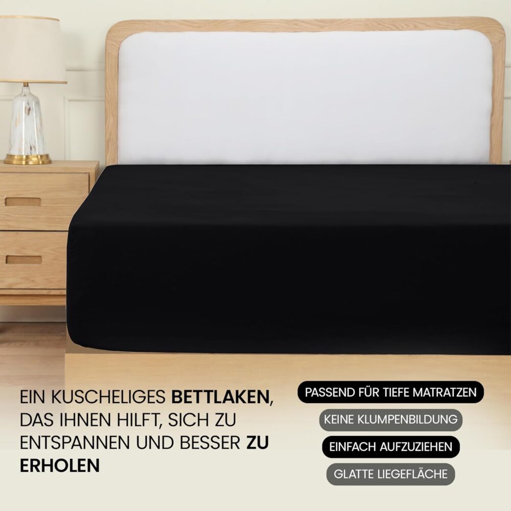Brushed Microfibre Deep Pocket Fitted Sheet – Bild 6