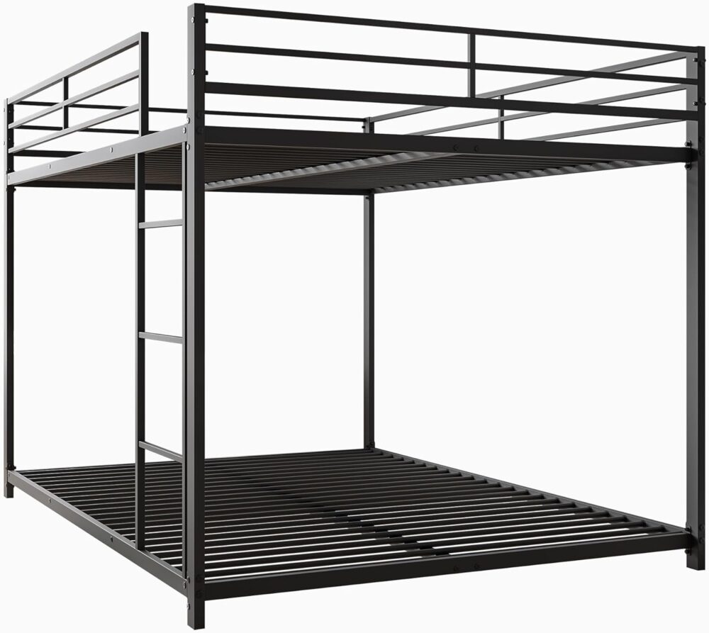 "Metallbett 140 x 200 cm – Kinderbett, Etagenbett, klassisches Eisenbett in Schwarz" – Bild 6