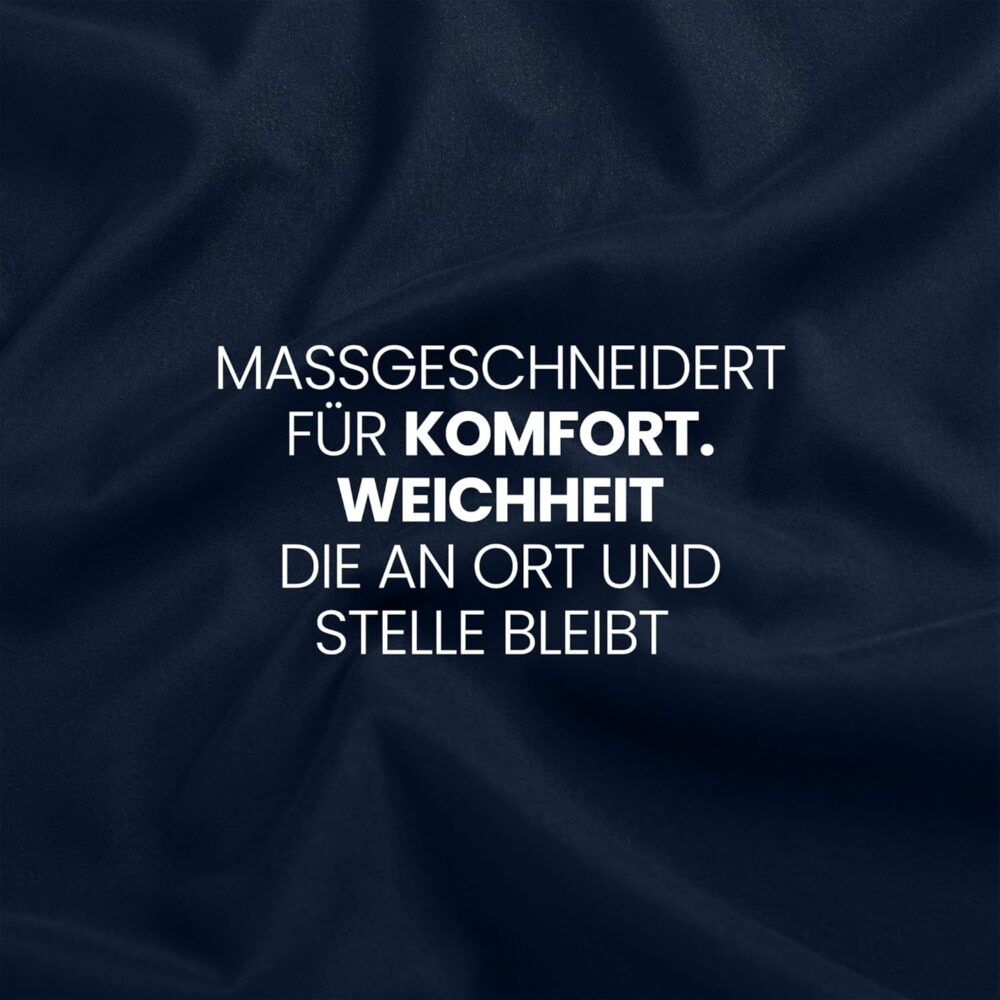 Fitted Sheet 100 x 200 cm - Navy Blue - Oeko-Tex Certified Brushed Microfibre – Bild 2