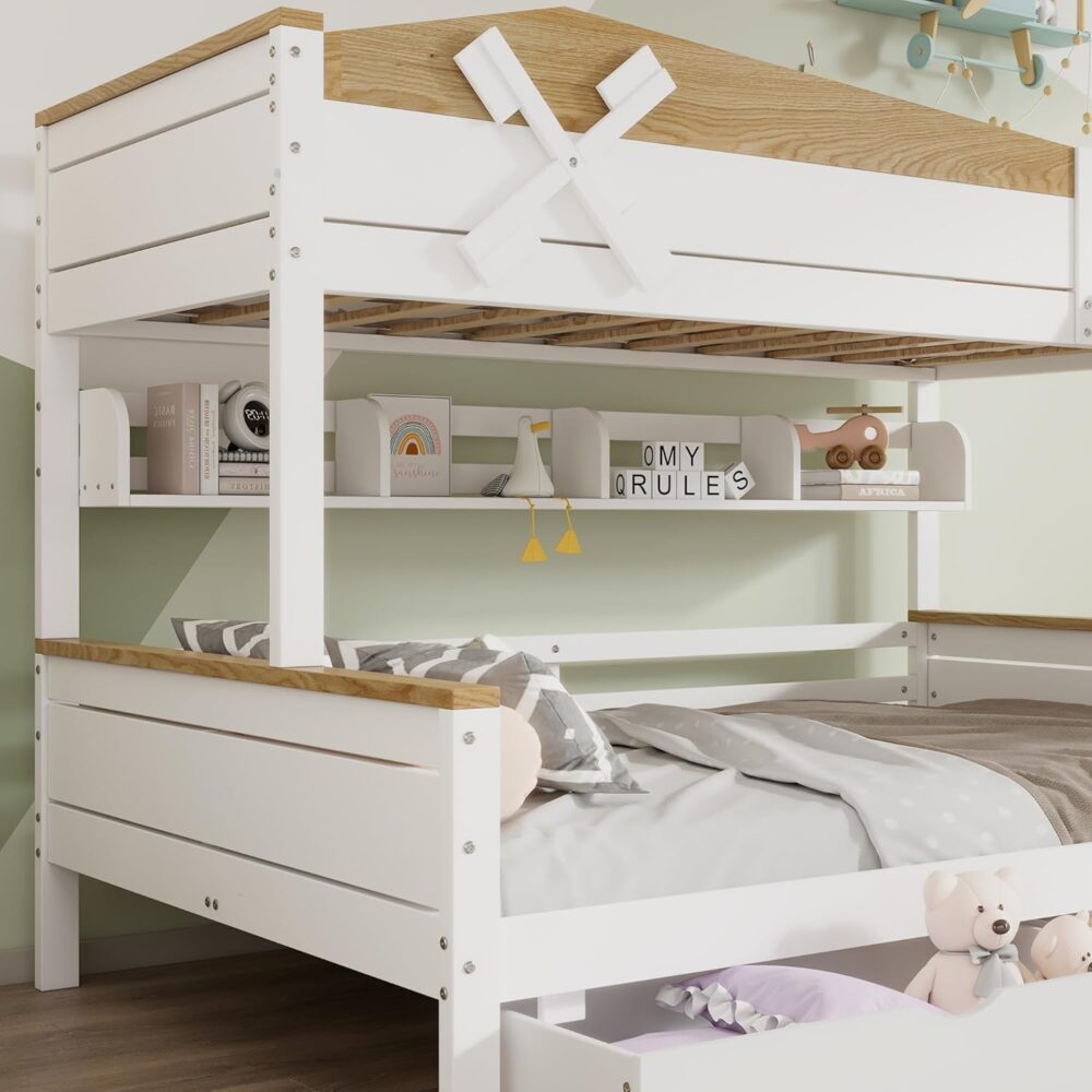 Haus-Etagenbett mit Stauraum 90x200 cm – Bild 6
