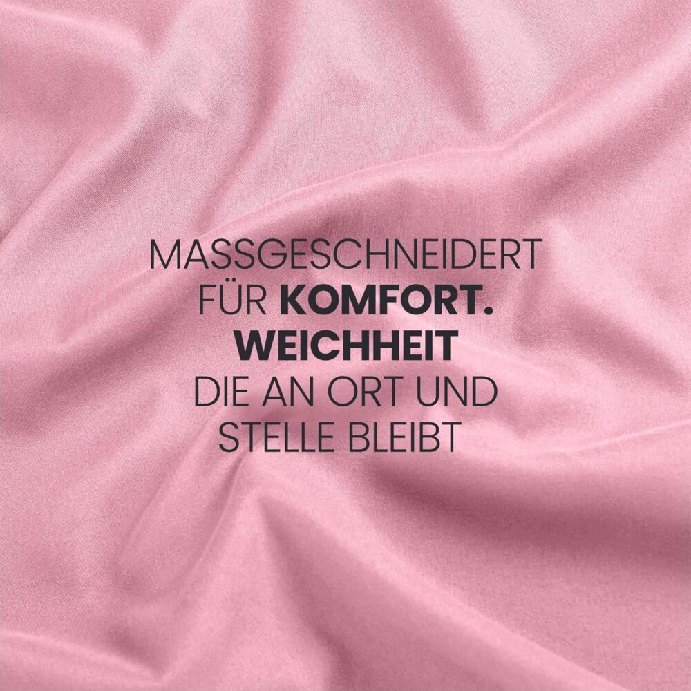 Fitted Sheet 90 x 200 cm – Pink, Oeko-Tex Certified, Brushed Polyester, 35 cm Deep Pocket – Bild 7