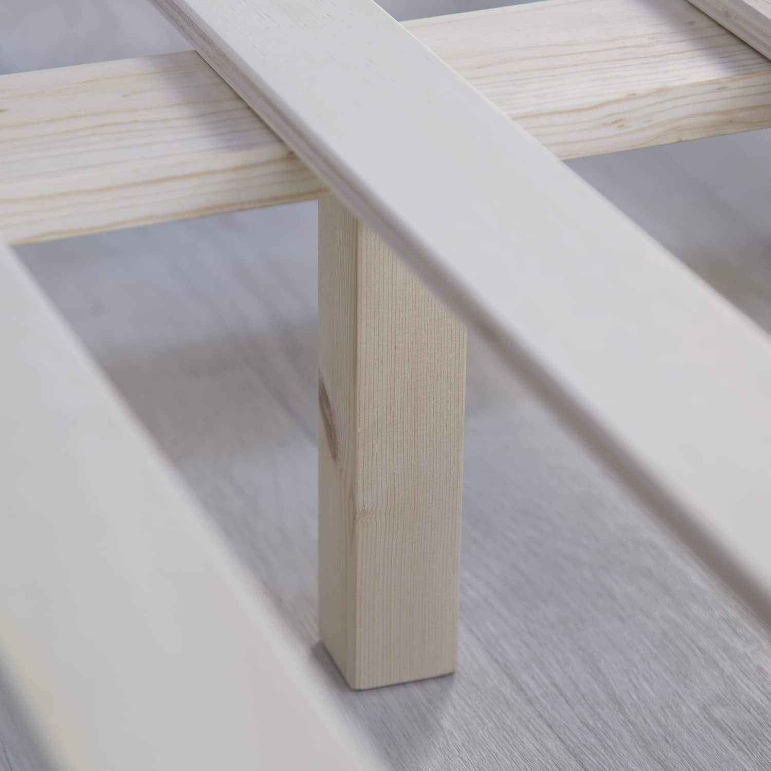 Modernes Graues Doppelbett aus Holz 180x200 cm Rahmen – Bild 2