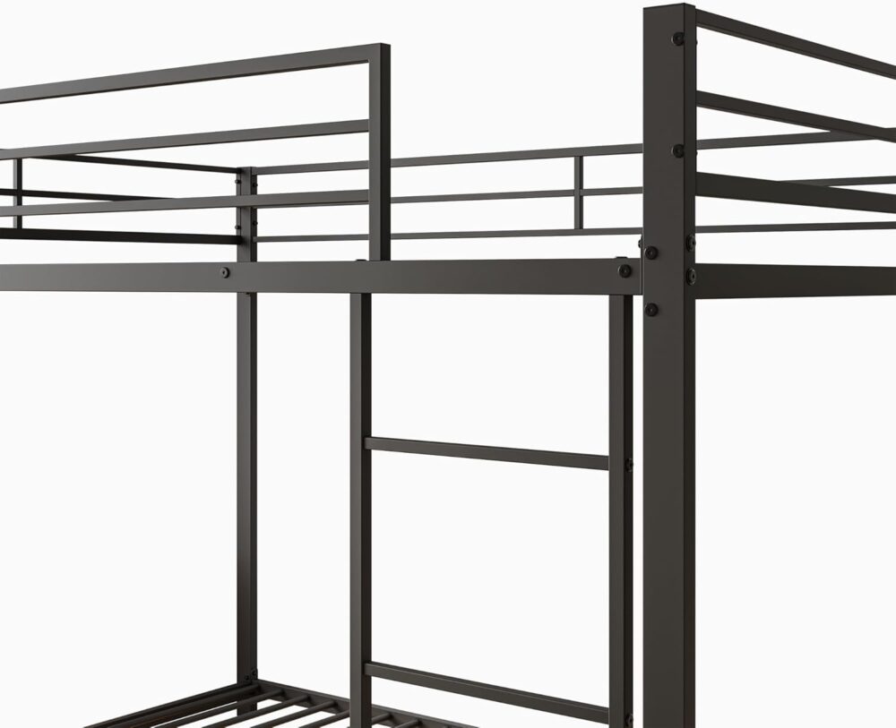 "Metallbett 140 x 200 cm – Kinderbett, Etagenbett, klassisches Eisenbett in Schwarz" – Bild 7