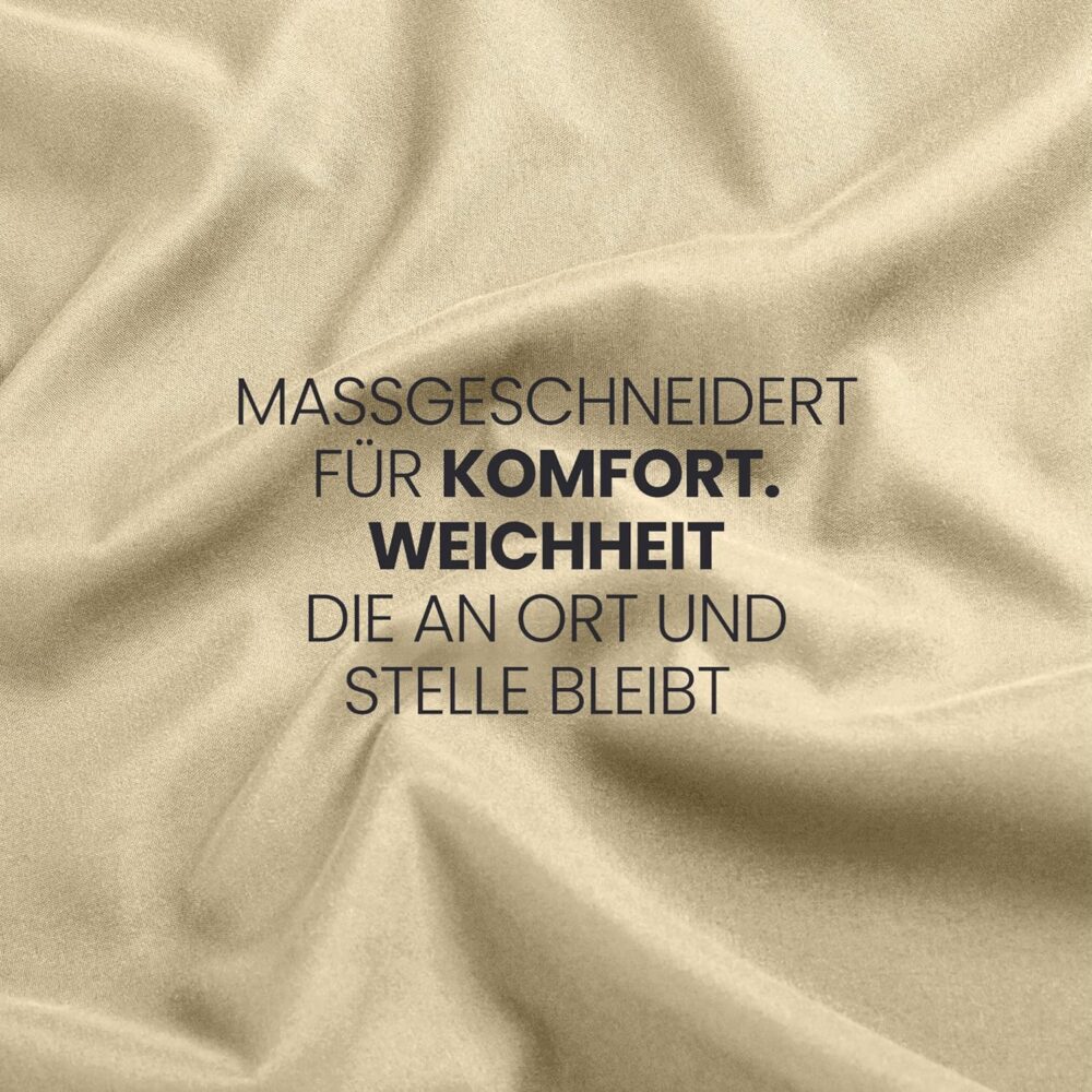 Fitted Sheet 120 x 200 cm - Beige - Oeko-Tex Certified Brushed Microfibre – Bild 7