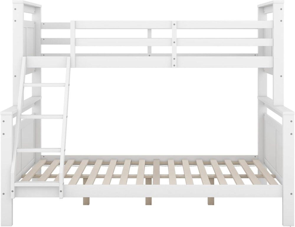 Etagenbett 90x200 mit Leiter & Rausfallschutz Weiß – Bild 7