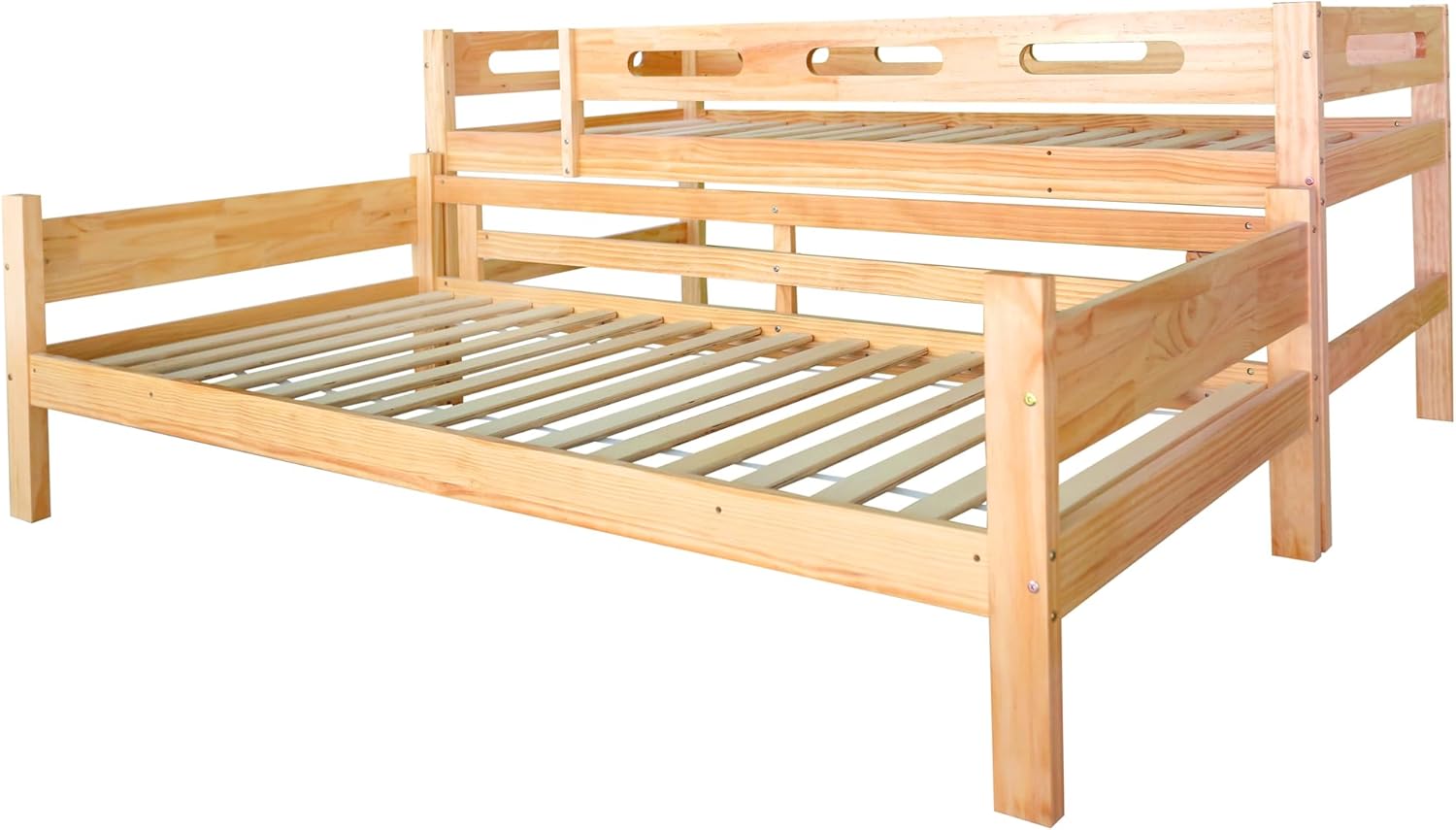 Bunk bed 90x200 with stairs & fall protection natural finish – Bild 7