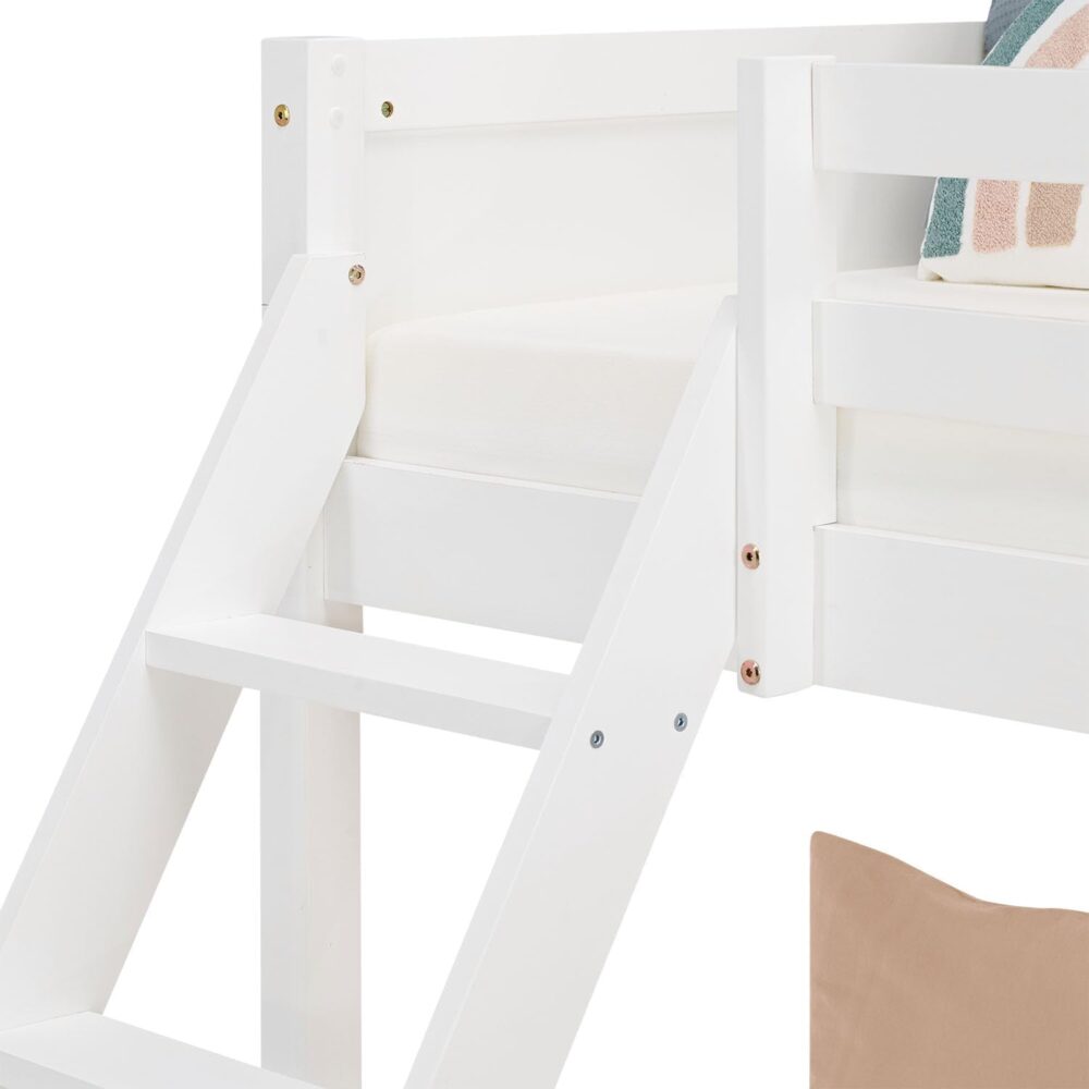"Kinder-Etagenbett mit Bettkasten, 90 x 200 cm und 140 x 200 cm – Weißes Holz-Etagenbett für Kinder, inklusive Stauraum | Artikel 2723" – Bild 8