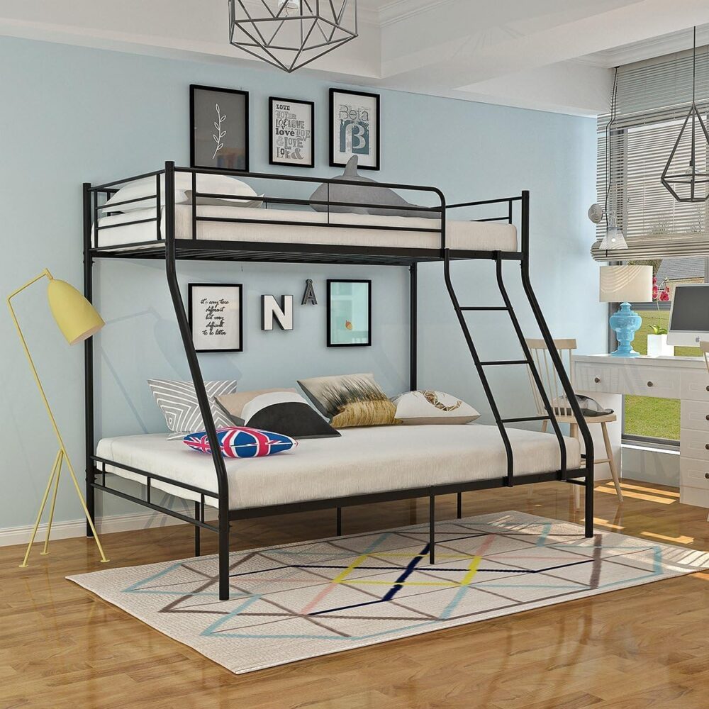 Etagenbett 140x200 cm mit Leiter, Lattenrost und Schubladen – Bild 8