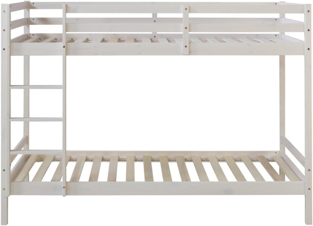 Etagenbett 90 x 200 cm mit Stauraum, Holz, Weiß, Doppel-Etagenbett 90 x 200 cm für 2 Kinder mit Lattenrost | Artikel 1431 – Bild 8