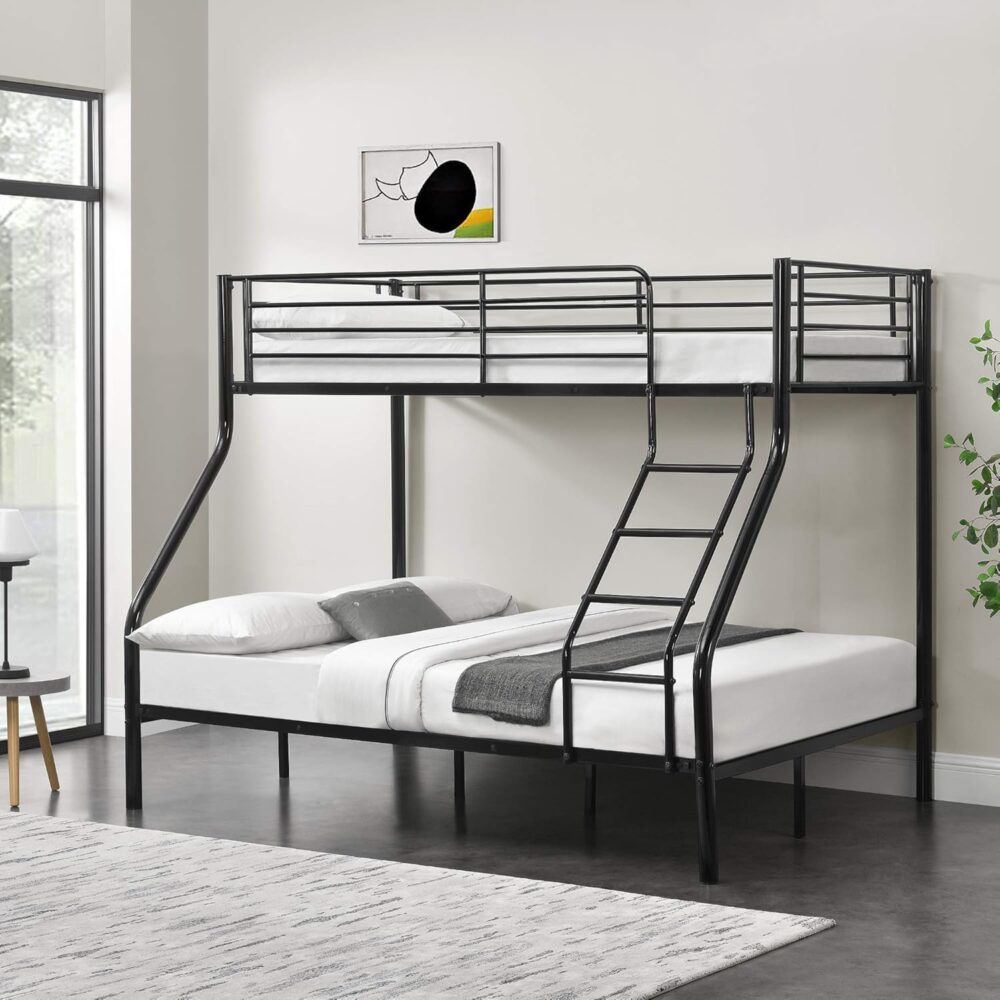 Etagenbett 140x200 cm mit Leiter, Lattenrost und Schubladen – Bild 9