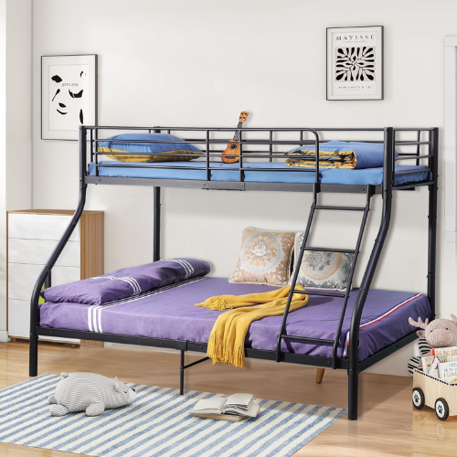 Bunk bed 140x200 cm with ladder slatted base and drawers