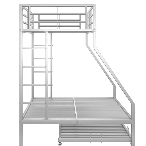 Etagenbett Metall 90x200 + 140x200 cm mit Ausziehbett