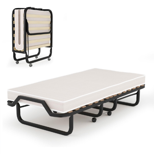 Folding Guest Bed with Memory Foam Mattress 80x200