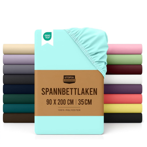 Brushed Microfibre Deep Pocket Fitted Sheet 90 x 200 cm