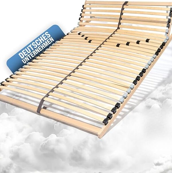 Verstellbarer Lattenrost 120x190 cm mit 7 Zonen und Härtegrad
