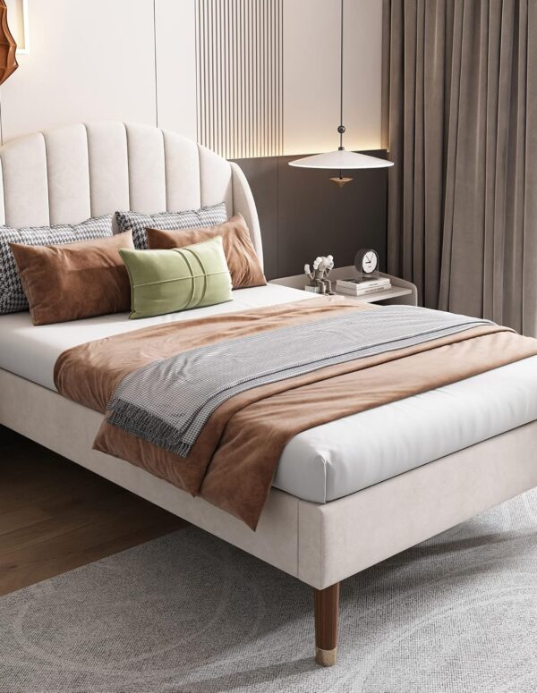 Polsterbett 90x200 mit Lattenrost & Samtkopfteil