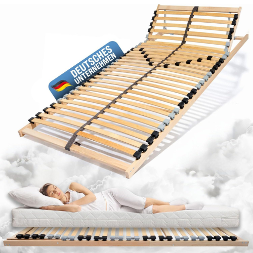 Adjustable Slatted Bed Frame 100x190 with 7 Zones