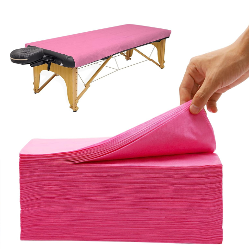 Disposable Bed Sheets 80x180cm Pink 100 Pack